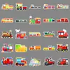 50 pegatinas pequeñas de tren refrigerador impermeables personalidad serie de vehículos de tráfico decoración de taza de agua papelería de cuenta manual cuaderno