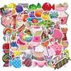 50 Adesivos Coloridos de Graffiti de Doces Não Infratores Decorativos Personalizados para Mala, Skate, à Prova d'Água, PVC, Adesivos Removíveis