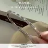Pulsera Cuadrada de Cubitos de Hielo de Plata de Ley S925 Simple Sensación de Alta Gama Lujo Ligero Estilo Vintage Europeo y Americano Versátil Diseño de Nicho Joyería de Mano