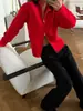 Suéter Transfronteiriço Estilo Europeu e Americano 2026 Outono Novo Elegante para o Trabalho Zíper Duplo Gola Alta Manga Longa Cardigan