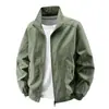Abrigo de moda de primavera para comercio exterior, color liso, talla grande, corte holgado, chaqueta de secado rápido para exteriores, chaqueta moderna con cuello alto para hombre