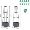 Suporte de Flores Trepadeiras Móvel Suporte de Flores Vaso de Flores Suprimento Transfronteiriço para Cultivo de Vegetais e Flores Quadrado Espessado Durável Suporte para Plantas Tomate