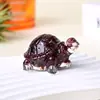 Grava de Cristal Natural Resina Tortuga Pequeña Linda Decoración para Acuario Adorno de Escritorio Decoración Interior de Coche Paisaje en Miniatura de Escritorio