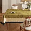 Mantel estilo vintage, a prueba de aceite, impermeable, resistente al calor, fácil de limpiar, lujo ligero, sensación de alta gama, mantel para mesa de centro estilo retro francés