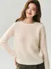 Fio Herbalife 26 Estilos ~ 25% Seda de Amora 75% Caxemira Suéter Tricô Feminino Gola Redonda Manga Raglan