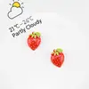 Resina Artificial Cola Creme Morango Fruta Material DIY Acessórios de Cabelo Feitos à Mão Faixa de Cabeça Acessórios para Capa de Celular Patch Joias