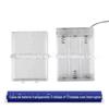 Caixa de bateria de 3 seções nº 5 caixa transparente de 3 seções nº 5 aa lado a lado totalmente selada com interruptor com fio com interruptor 4,5V
