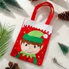 Bolsa de Maçã de Natal Bolsa de Presente Saquinho de Presente Véspera de Natal Bolsa de Tecido Não Tecido Rena Elfo Papai Noel Bolsa Tote