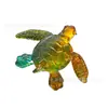 Adornos Artesanales de Tortuga de Cristal de Colores, Figuras Realistas de Animales Marinos, Exquisitos Regalos de Cumpleaños para Niños, Disponibles para Venta al por Mayor