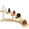 [Venta Caliente] Estante para Flores Escalera de Múltiples Niveles Estante de Almacenamiento Madera Maciza Balcón Escritorio Almacenamiento Cosméticos Adornos Estante Ajustable