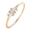 Pulsera Súper Hada Flor Zirconia para Mujer, Moda Europea y Americana, Pulsera de Alta Gama Incrustada con Diamantes, Versátil y Elegante, Joyería que Conserva el Color