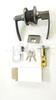 Estilo asiático venda quente maçaneta de porta com trava cinza para privacidade e acesso, maçaneta de porta com trava tubular