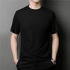 Camiseta Waffle Masculina 2026 Novo Estilo Cor Sólida Casual de Negócios Versátil Respirável Gola Redonda Camiseta Atacado