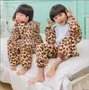 Pijama Entero de Franela Nuevo Transfronterizo Dragón Entrenamiento Niños Dibujos Animados Animal Ropa de Performance Infantil con Capucha Ropa de Casa