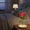 Ramo de Flores Eternas de Rosa Transfronterizo en Cúpula de Cristal, Caja de Regalo para el Día de San Valentín, Producto Terminado, Regalo de Navidad para el Día de la Madre