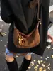 2025 Nuevo Bolso de Gamuza para Mujer Gran Capacidad Mori Meng Otoño e Invierno Mate Retro Bolso Cruzado Casual Bolso Dumpling