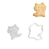 Forma de biscoito fofa em formato de gato estilo japonês, molde de carimbo 3D para biscoitos amanteigados, argila e borra de café