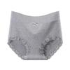 Ropa interior de algodón de cintura alta para mujer, de fábrica, de talla grande, cómoda, transpirable, de algodón, antibacteriana, con encaje en la entrepierna, venta al por mayor