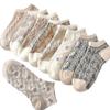 Meias Femininas Zhuji Primavera e Verão Mori Respiráveis Doce Estilo Japonês Versátil Cano Curto Vintage Tridimensional Femininas Meias de Barco Absorventes de Suor