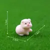 Micro-Paisagem Porquinho Fofo Luminoso Cheio Fofo Boneca Decoração DIY Acessórios Mini Enfeites de Mesa