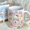 Taza de Dibujos Animados Hello Kitty Chica Ins de Alto Valor Pareja Desayuno Taza de Cerámica Lindo Vaso de Agua Hogar