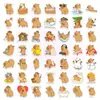 Compra Directa Transfronteriza de 50 Pegatinas Lindas de Capibara, Paquete de Expresiones de Capibara, Materiales para Diario, Pegatinas Decorativas