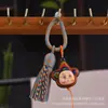 Rosto de boneca criativo e peculiar, famoso na internet, desenho animado estilo healing, bolsa charmosa com borla, chaveiro e item decorativo feitos de buxo com design de arco-íris