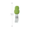 Cuchara de Mango Corto de Acero Inoxidable Cuchara para Bebé Aprendiendo a Comer Vajilla para Bebé Juego de Tenedor y Cuchara para Suplemento Alimenticio