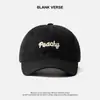 Boné de Baseball Bordado com Letras Feminino para Primavera e Verão, Chapéu com Proteção Solar para Passeios, Boné Versátil Casual sem Top Macio