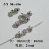 Xizang plata plata antigua aleación de alta protección cruz cuentas sueltas cuentas material para accesorios DIY cuentas espaciadoras para pulsera