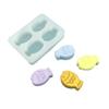 Peixe Pargo Pinça Virar Açúcar Silicone Molde Desenho Animado Peixe Pequeno Chocolate DIY Forma de Assar Ferramenta de Decoração de Bolo