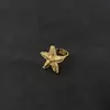 Novo Anel Estrela do Mar Sesa, Estilo Ins Coreano e Japonês, Estilo de Férias na Costa Nicho, Personalidade Retrô, Anel Plissado Texturizado