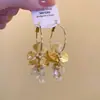 2025 Nuevos Pendientes de Gota de Agua Transparentes con Flores para Mujer Populares de Nicho de Gama Alta Pendientes de Estilo de Lujo Accesible a la Moda