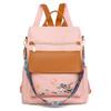 Nova Mochila Bordada Feminina Antifurto da Moda, Mochila de Viagem Simples e Leve, Mochila de Uso Duplo para Deslocamento Urbano