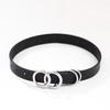 Choker Quente Chino Colar Punk Preto Anel Feminino Corrente Clavicular Anel de Pescoço Cinto de Pescoço de Couro PU Colar Joia de Celebridade da Internet