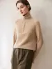 ¡Granos de maíz! Suéter de cachemira con solapa y media cremallera para mujer, jersey de punto raglán, capa base de punto, prenda interior, chaqueta suéter