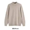 Nuevo Suéter de Punto Cálido para Hombre Otoño/Invierno 2026, Cuello Medio Alto, Color Sólido Básico Versátil