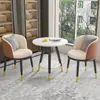 Conjunto de Mesa e Cadeiras de Lazer para Varanda da Moda, Mesa Redonda Simples de Camada Dupla para Recepção e Negociação, Uma Mesa e Duas Cadeiras, Conjunto de Três Peças para Receber Convidados