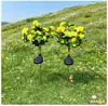 Decoración de Vacaciones Impermeable con Tela Alimentada por Energía Solar para Exteriores Transfronteriza, Azalea y Crisantemo, Luces para Césped
