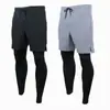 Nova Calça Esportiva de Duas Peças para Homens, Secagem Rápida, Elástica, Adequada para Treinamento de Basquete, Estilo Fino de Verão, Academia, Corrida, Calça Casual