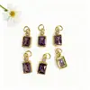 Piedra Cúbica de Zirconia Geométrica Colorida Rectangular Colgante Joyería Pulsera Collar Pendientes Colgante Accesorios DIY Materiales de Producción