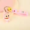 Llaveros de muñeca de goma blanda de PVC, al por mayor, llaveros de personaje de dibujos animados creativos en 3D, pequeños adornos para mochilas de estudiantes