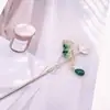 Simples e Requintado Folha de Lótus Grampo de Cabelo de Lótus Novo Estilo Chinês Pingente de Gota d'Água Cabelo Grampo de Cabelo Estilo Antigo Disco de Cabelo Agitador Acessórios de Grampo de Cabelo para Mulheres