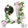 Enredaderas de Rosas Simuladas, Paisajismo de Interiores, Flores Falsas de Plástico, Decoración de Bodas, Plantas Decorativas de Enredaderas para Sala de Estar Venta al por Mayor