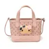 Bolsa Pequena de Mão Infantil com Bolinhas Estilo Francês Nicho Laço Ombro Único Para o Trabalho Estilosa Versátil Fofa Bolsa Transversal para Meninas