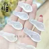 Collar de Jade de Calcedonia Blanca Hielo Natural con Colgante de Hebilla de Seguridad Mariposa Ágata Buda Bambú Nube Auspiciosa