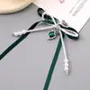 Coreano y Japonés Tela Nueva Lazo Gota de Agua Colgante para Teléfono Accesorio para Estuche de Auriculares Bolso con Abalorios Hecho a Mano Cadena Colgante