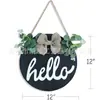 Adorno de Puerta Palabra Inglesa Tablero Colgante Lazo Country Vintage Decoración Colgante para Puerta Decoración de Madera para el Hogar Señal Colgante para Puerta