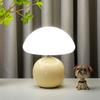 Lámpara de Mesa Pequeña de Hongo Transfronteriza Color Crema Cerámica Enrollada Luz Ambiental LED de Protección Ocular Decoración de Dormitorio Lámpara de Mesita de Noche