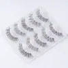 Pestañas Postizas Afiladas Hechas a Mano al por Mayor N07, Pestañas Postizas de Estudio Fotográfico para Maquillaje de Novia, Pestañas Postizas Transparentes de Hilo de Pescar Cruzadas Naturales Simuladas